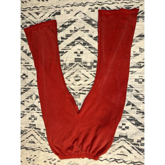 MNML Men's Red Acid Wash Flare Sweatpants SZ Small 30 Stretch Waist 29 Inseam - Picture 9 of 12